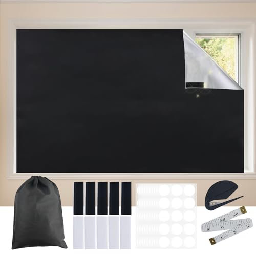 150x250cm Tragbares Verdunkelungsrollo, Verdunkelungsrollos Zum Aufkleben, Verdunkelungsvorhang, Verdunkelungsmaterial, Ohne Bohren, FüR Fenster, Schlafzimmer, Kinderzimmer, Dachboden