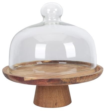 Generico Alzata Per Torta in Legno Con Coperchio Elegante Set Di Esposizione Per Dessert Alto Per Feste