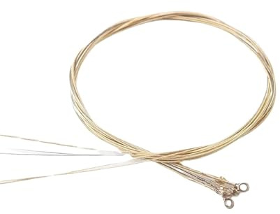 GIJMZY Corde per Chitarra da Concerto Migliora la Tua Musica con 6 Corde for Chitarra Acustica Premium - Set in Acciaio for Chitarre acustiche, Accessori Essenziali!(Yellow)