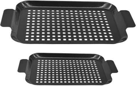 Poêle à griller antiadhésive, surfaces lisses, utilisation au charbon de bois, design polyvalent, nettoyage facile, même chaleur, taille compacte, plateau de barbecue pour la cuisson