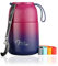 Milu® Thermobehälter für Essen 450ml, Edelstahl, Thermo Lunchbox, Suppenbehälter to go, Thermobox, Thermodose zum Warmhalten Suppen, Babybrei, Speisebehälter, breiwärmer unterwegs, Berry Blau 450ml