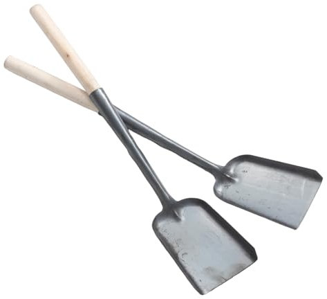 TOPPERFUN 2piezas Pala Para Chimenea De Mano Pala Para Estufa De Leña De Herramientas Para Chimenea De Interior Accesorio Para Limpieza De Cenizas Bandeja Para Fuego Para Recoger Polvo y Cen