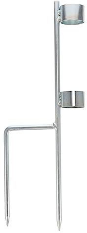 FUNOMOCYA Supporto Per Ombrelloni Picchetto Di Ancoraggio in Acciaio Inossidabile 40cm Per Spiaggia e Giardino, Portapali Regolabile e Resistente Al Vento, Facile Da Installare e Smontare