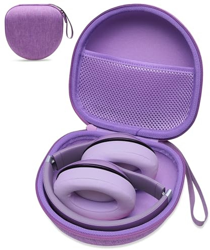 L LTGEM Kids Headphones Case Carrying Case for iClever BTH12 BTH20 BTH26 BTH03 HS14 HS19 / Candy Bila/IMYB Foldable/EarFun K1 Kids Bluetooth Headphones - Portable Travel Bag- Purple (Case Only)