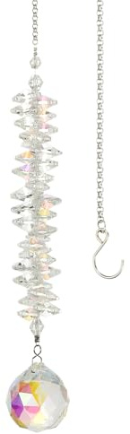 PATIKIL Crystal Suncatcher DIY Sun Catchers, 1Pcs Hanging Window Ball Prism with Chain for Home Garden Decor Woman Craft, Multicolor