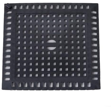 ZMdooreasy Copertura per scarico a pavimento in acciaio inox, 12 x 12 cm, anti-intasamento, per bagno e doccia, filtro per lavello della cucina (quadrato nero)