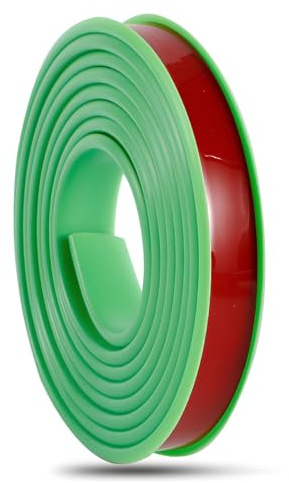 Selbstklebend Möbelkantenband U-Übergangsschiene Weichsockelleiste Für Schrankkanten, Arbeitsplatten, Abschlussleiste(Green,4x500cm)