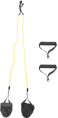 Homoyoyo Bande de Résistance Élastique Natation 20 LB Jaune, Ceinture D’entraînement Multifonction pour Piscine, Corde Élastique de Natation pour Musculation et Entraînement Aquatique