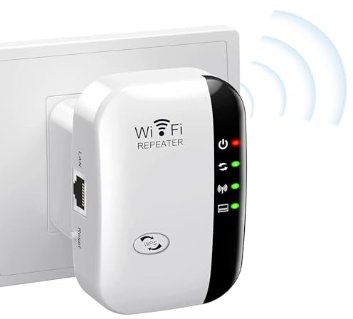 WiFi Extender Booster, 2026 WiFi Booster WiFi Repeater Covers Up to 3000 Sq.ft and 45 Devices Wireless Internet Signal Booster with Ethernet Port, UK Plug