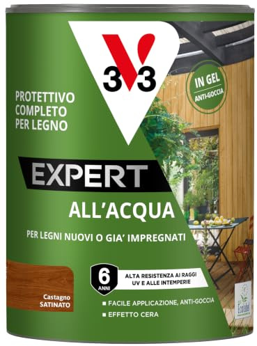 V33 Protettivo Completo Legno all'Acqua Expert Castagno 0,75L