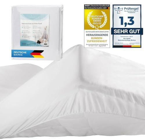 Feluna® wasserundurchlässige Molton Matratzenauflage wasserdichte Betteinlage Matratzenschoner aus Flanell 100x200cm