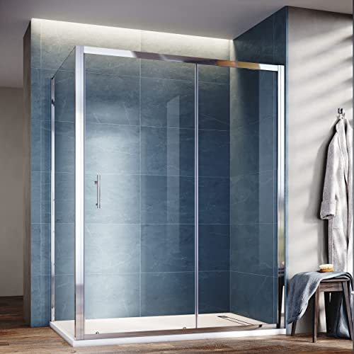 SONNI Cabine de douche à porte coulissante 170 x 80 cm