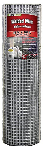 YARDGARD – 1 in. Mesh Welded Wire Fence – 48 in. x 100 ft. 16‑Gauge Galvanized Steel – for Animal Enclosures | Garden Protection | Rabbit Fencing and Property Security