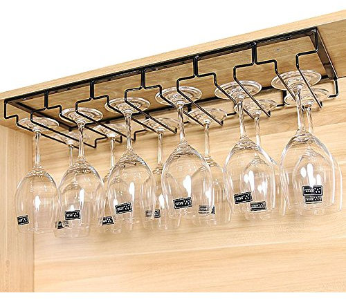 Homieco Gläserhalter Gläserschiene Weinglashalterung Edelstahl Champagner Cup Hangers Rack Halter mit Schrauben für Bar, Zuhause, Cafe