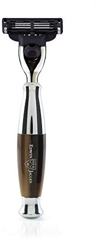 Edwin Jagger Imitation Horn & Chrome Razor for Mach 3 Blades