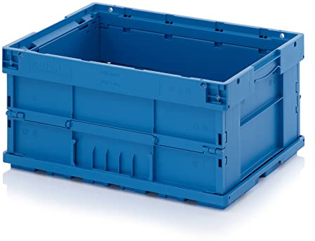 Auer Packaging KLT Faltbox 60 x 40 x 28 mit Verbundboden * Faltbehälter Klappbox blau 60x40x28
