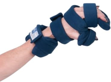 Comfy Splints Progressive Rest Hand mit fünf Gurten (Fingertrenner im Lieferumfang enthalten), Erwachsene, links, je 1 Stück, 24-3315