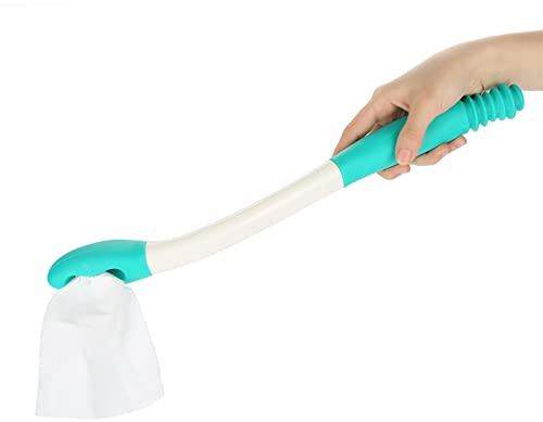 Semme Essuie-tout inférieur, aide de toilette Longue poignée Reach Confortable porte-essuie-tout Support de papier hygiénique Grip Self Wipe Aid Helper