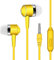 KARMABCN TPE Earbuds Earphones Headphones in-Ear/Mic, Noise Isolating, Fits All 3.5mm Devices, HD Stereo Sound for Phones, Tablets & Mp3 Players, Yellow