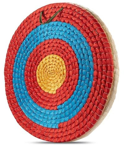 Archery Targets, Traditional Solid Straw Round Archery Target Stand, Hand-made Target Shooting Bow for Outdoor Shooting Practice, 2 Layer, Round Archery Target Bow Arrow Target