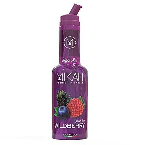 Mikah - Fruit Puree - Frutti di Bosco | Purea Ricca di Polpa di Frutta | Per Drink e Dessert | Uso Professionale | 1Kg (750ml)