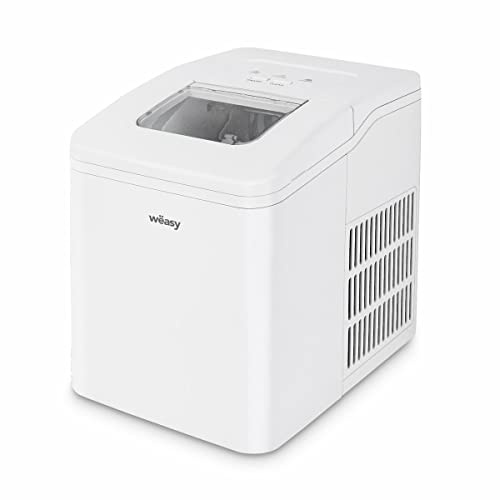 Weasy Eiswürfelbereiter IGLOO8, Eiswürfel in 6 Minuten fertig, 12kg in 24 Stunden, selbstreinigend, geräuscharm 1,5L, kompakt, herausnehmbarer Behälter, Eiswürfelschaufel