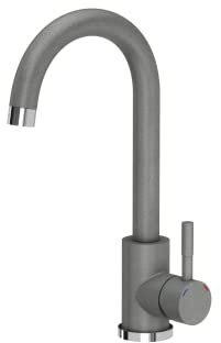 VBChome GRAU Spültischarmatur Edelstahl 360°drehbar U- Form Küche Wasserhahn Küchenarmatur Einhebel Spültischbatterie Spüle Mischbatterie Kalt-warm Farbe