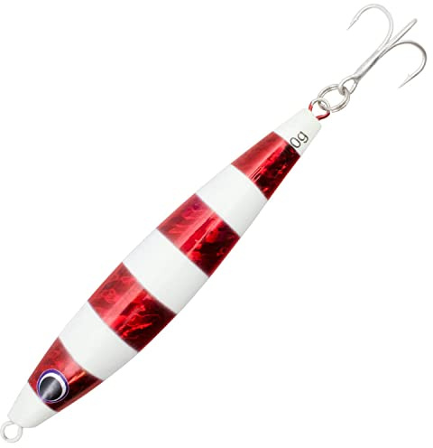 Team Deep Sea Super Glow High Tech Pilker 200g - Rot Stripes/Glow - 1 Stück | Pilker
