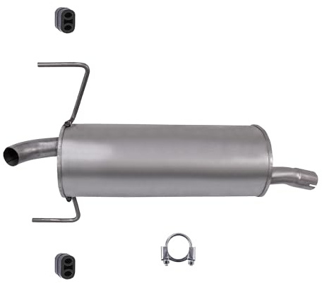 ATEC Germany Auspuff Schalldämpfer Set 1x Endschalldämpfer, mit | Kompatibel mit: OPEL ASTRA H, ASTRA H Caravan, ASTRA H GTC