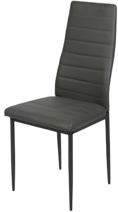 Urban Living „Jack“ Grauer Leder-Effekt-Stuhl 42,5X49X98CM