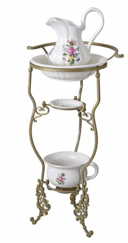Waschset mit Ständer Antik Porzellan Lavabo lup049 Palazzo Exklusiv