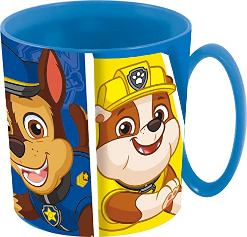 ALMACENESADAN, 4944, Pack vuelta al cole Paw patrol, patrulla canina; compuesto por taza microondas 350ml, productos reutilizables, sin BPA
