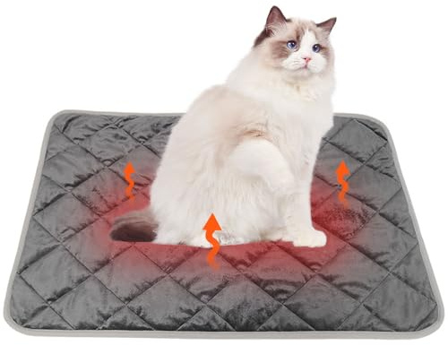 Voarge Selbstheizende Katzendecken, Decke für Katzen & Hunde, Thermodecke Geräuschlos,Selbstwärmende Winter Wärme Hundematte, Katzen rutschfest Wärmedecke (M)