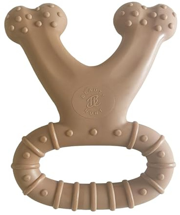 BeautyHunt Dog Chew Toys Bone for Aggressive Chewers, Long-Lasting Tough Boredom Breaker for Dogs Teething, Real Beef Flavour for up to 27kg (60lbs)