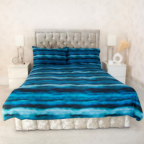 Haaq 100% Polyester Duvet Cover Set, Ultra-Soft, Easy-Care, and Lightweight Duvet Covers with Button Closure, Bedding Set Comes with a Duvet Cover and a Pillowcase.(Ocean Wave)