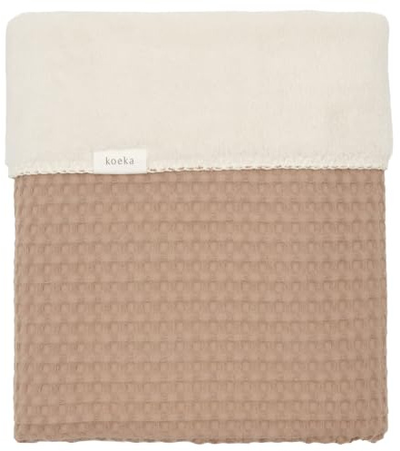 Koeka Kinderbettdecke - Schmusedecke - Kuscheldecke - Mit Teddy Gefuttert - Oslo - Waffelstoff Aus Baumwolle - Atmungsaktiv - Abwaschbar -
