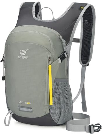 SKYSPER Rucksack Herren 15L Wanderrucksack mit Rückenbelüftung Tagesrucksack Travel Daypack Camping Wandern