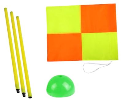 Oshhni Fußball-Agility-Stangen, Fußball-Eckfahne, Fußballfeld-Eckfahne, Spielfeldausrüstung für den Sport, 3 Stück Stangen