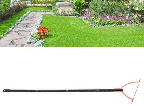 Tagliaerba Manuale, Utensile da Taglio a Fionda, Tagliaerba Manuale con Manico in Acciaio Inossidabile per Cortili, Giardini e Prati (4 Sezione)