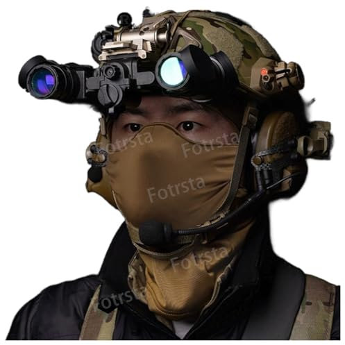Fotrsta Fast Paintball Helm Set, Taktischer Vollgesichts Schutzhelm Militär Outdoor Spiel Ausrüstung Mit Adjustable Militär Headset Und NVG Modell Für CS Jagd BBS Spiel