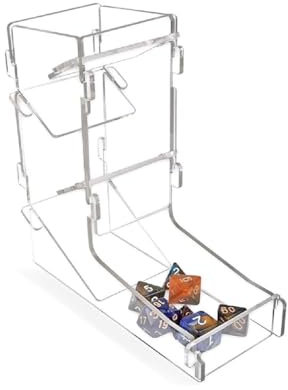 CENPEK Würfelturm-Würfeltablett für Tabletop-RPG-Spiele, tragbarer Würfelroller mit Burgturm-Design, Rollen Sie bis zu 14 Standardwürfel auf einmal