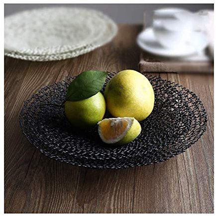 MRKU Cestini di Frutta Piatto di Frutta Moderno Semplice Cavo Piatto di Frutta Piatto di Frutta Ferro Ruggine Sintesi Casa Decorativo Hotel Retro Zuppiera