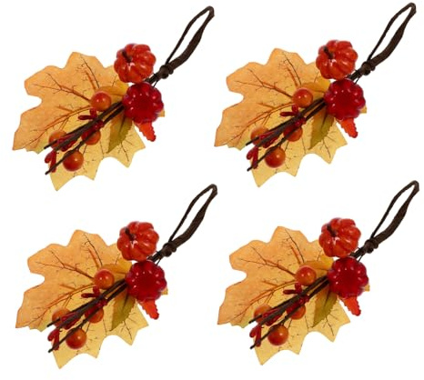 Ciieeo 4piezas Servilletero Decorativo De Acción De Gracias Anillos De Servilleta Para Fiestas Elegantes