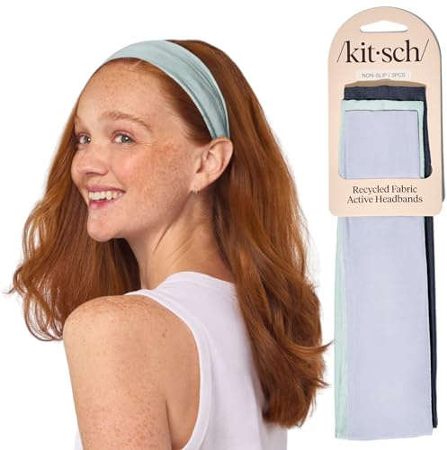 Kitsch Headbands for Women Non Slip - Garden Bouquet, 3pcs | Running Headbands for Girls, Ideal for Working Out, Yoga, Gym, or Lounging – Stretchy Head Bands – Fashion Hair Accessories