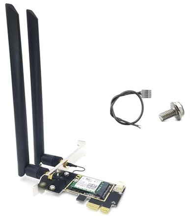 Limtula AX6000 – Carte WiFi PCIE Puissante NFA765 Prise en WLAN WIFI6E 2.4Ghz/5Ghz/6Ghz 6000Mbps Haute Vitesse sans Fil Diverses Applications