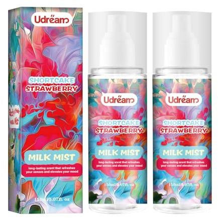 Bodyspray Mist per donne, spray per il corpo con glicerina, spray profumato alla fragola, 150 ml, confezione da 2