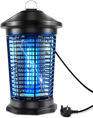 Insektenvernichter Elektrisch Außen und Innen, 20W UV Mückenlampe, 4000V Fliegenfalle Elektrisch, Mückenfalle für Schlafzimmer, Wohnzimmer, Büro, Garten, Küche, Effiziente Schädlingsbekämpfung