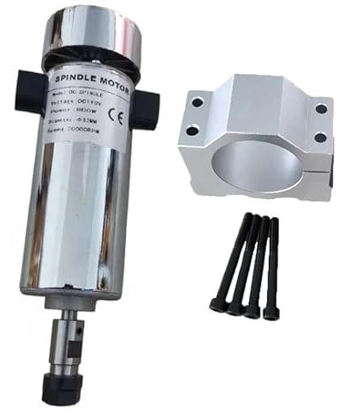 Motore mandrino CNC, Raffreddato ad aria 0.8kw 20000RPM Kit motore mandrino CNC ER16/mandrino 800W Motore mandrino + regolatore di velocità alimentatore for incisione per fresatrice CNC(800W Set 1)