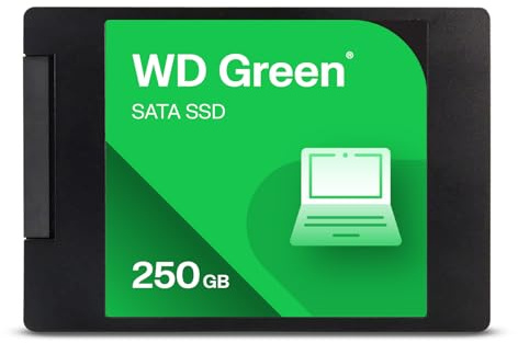 Western Digital WD Green SATA 250GB, hasta 545MB/s, 2.5 pulgadas/7 mm, unidad interna de estado sólido (SSD) (WDS250G5G0A-00CPT0)