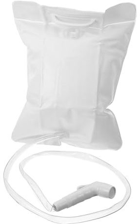 NOLITOY Tragbare Campingdusche 10l Wassersack Aus Robustem PVC Mit Weißem Griff Faltbarer Outdoor Duschbeutel Für Bergcamping Und Reise